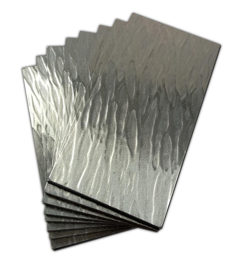 WEIMEISC 64-Piece Peel and Stick Backsplash Tile, PVC Aluminum Brushed Metal Silver Self Adhesive Tile for Kitchen, Bathroom,Laundry Room, Stair Riser Decal (Light Gold) - Image 1