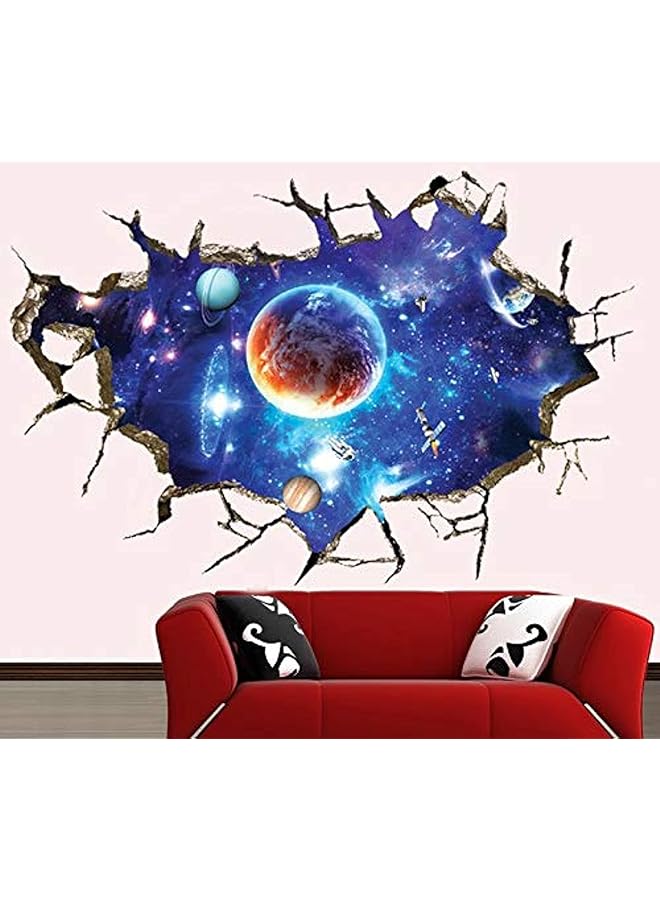 Zaboon Space Galaxy Planet Wall Stickers For Home Decoration, Multi Color - Image 1