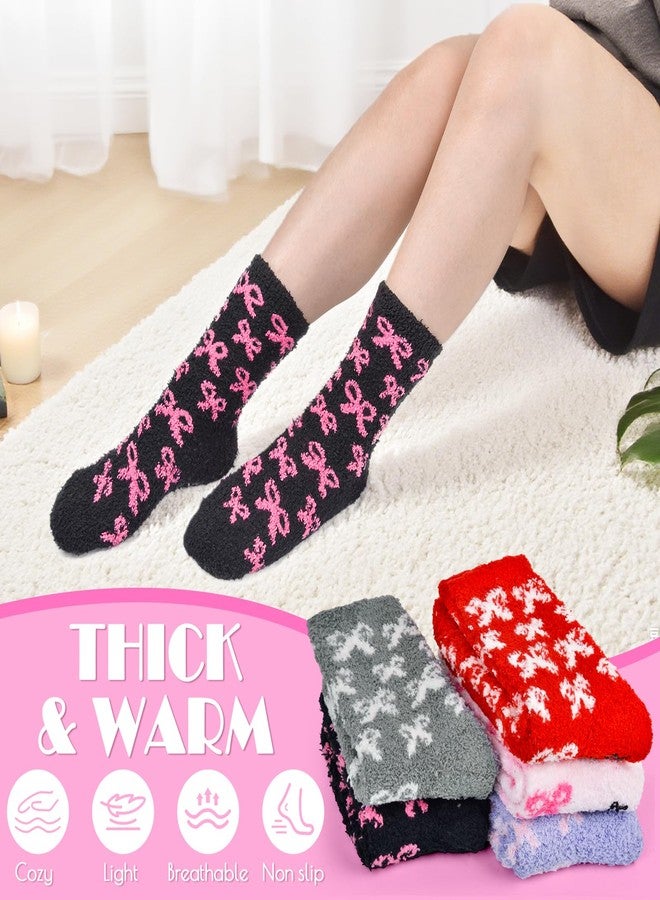OlyPegic Non Slip Fuzzy Socks for Women with Grips Women Hospital Socks Gripper Cozy Fluffy Soft Winter Warm Sleep - Image 3