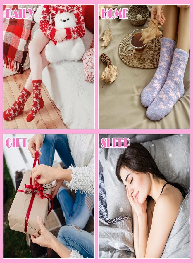 OlyPegic Non Slip Fuzzy Socks for Women with Grips Women Hospital Socks Gripper Cozy Fluffy Soft Winter Warm Sleep - Image 5