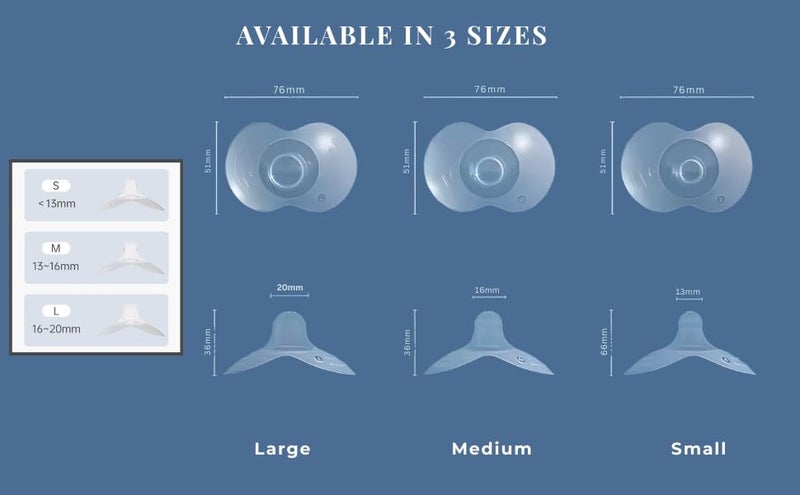CRADLEVE Silicone Nipple Shields for Breastfeeding, Pack of 2 with Storage Case, Butterfly Shape, BPA Free (Small)(<13mm) - Image 3