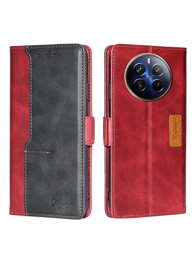 S-TOP Case For Realme 12 Pro 5G Contrast Color Side Buckle Leather Phone Case - Image 1