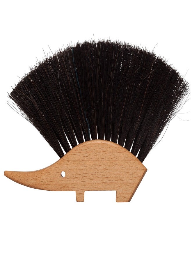 REDECKER Hedgehog Table Brush, Natural Horsehair Bristles, 4-1/2 x 5-1/2 inches, Versatile Hand Brush in a Decorative Shape - Horse Hair Brush for Table - Hedgehog Duster - Made in Germany - Image 1