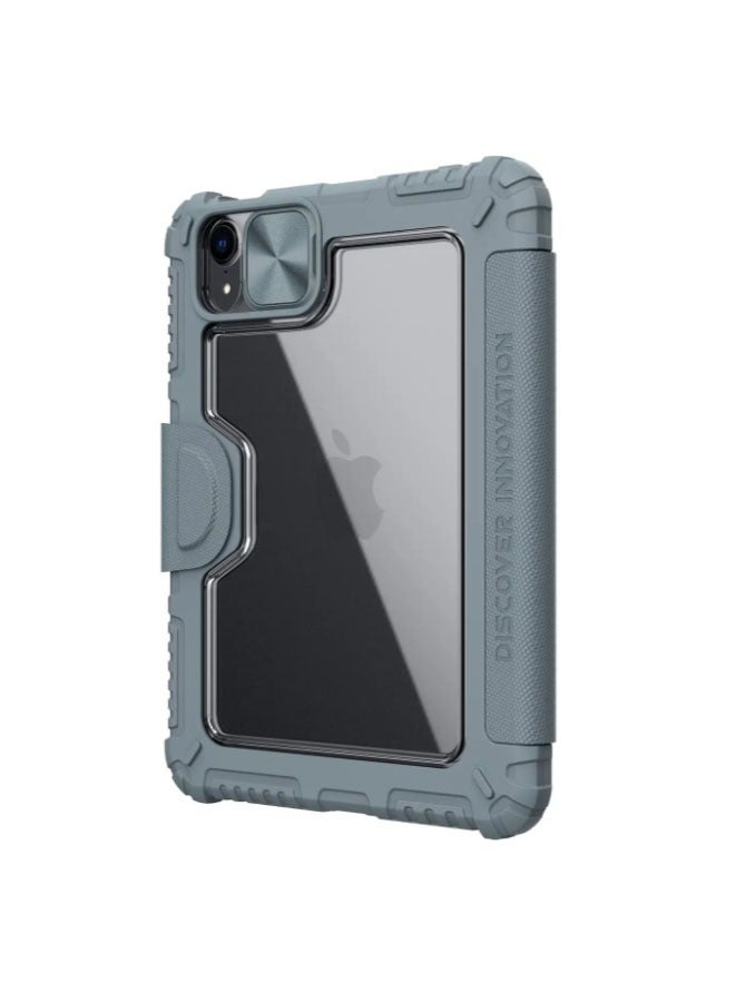 Suitable for iPad Mini 7 2024 Slide Cover Protector Anti-Voyeur Protective Leather Case, Cushioned Leather Flap with Camera Cover, Pen Holder, Stability Stand  - Image 1