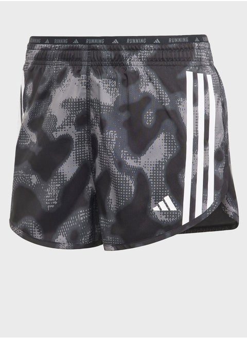 3 Stripes Own The Run All Over Printed Shorts