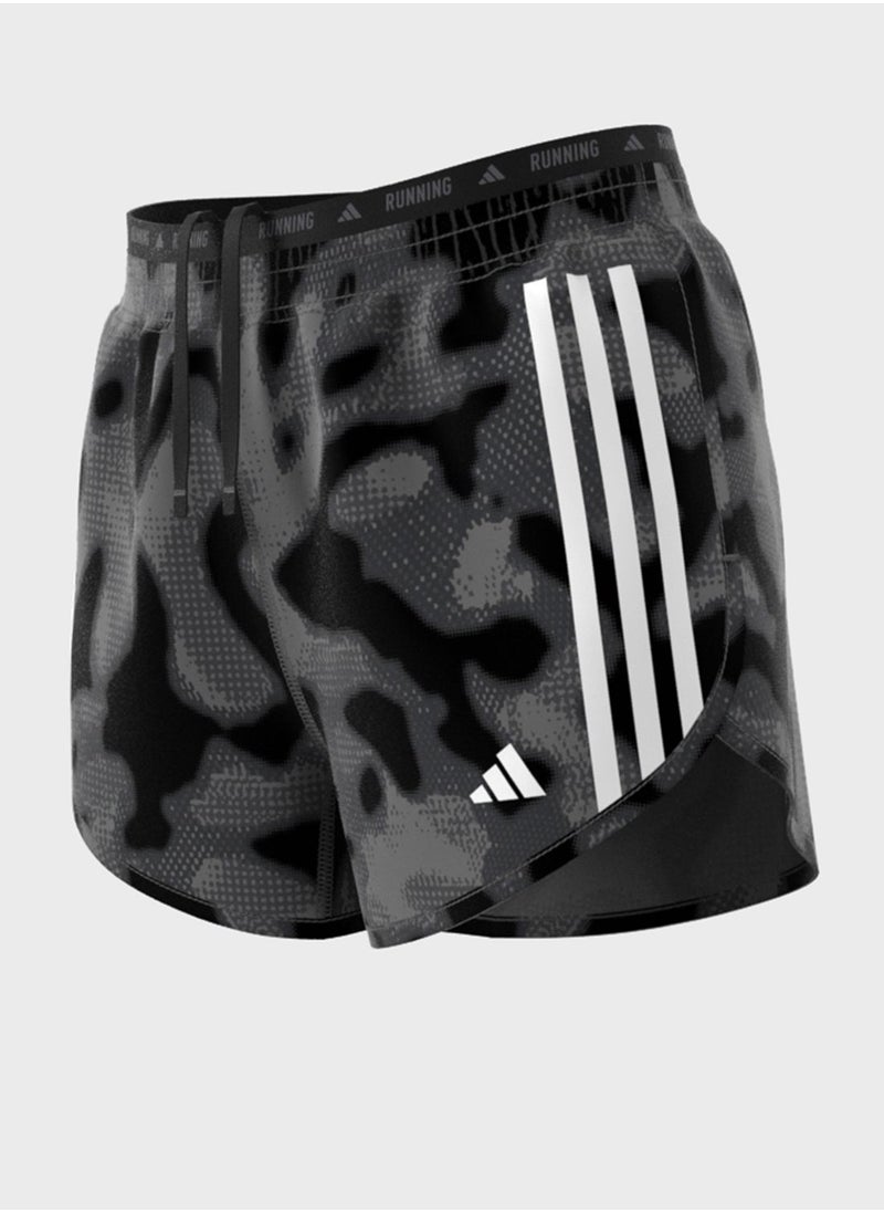 3 Stripes Own The Run All Over Printed Shorts