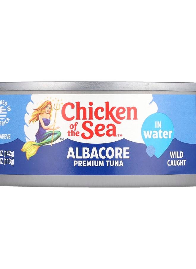 Chicken Of The Sea Albacore Premium Tuna in Water Wild Caught 5 oz (142 g) 
