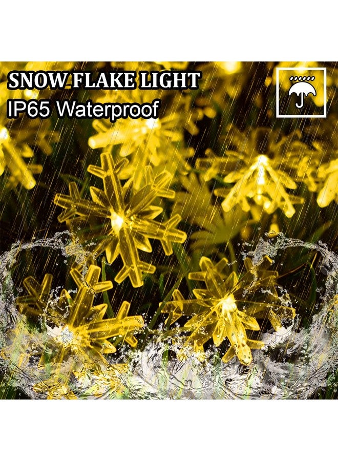 fizzytech Plastic Snow Flake String Lights Of Home Decoration Diwali Light For Party Birthday Diwali Christmas Navratri Valentine Gift Lights Of Home Decoration (12 Meter 60 Led, Warm White) - Image 2