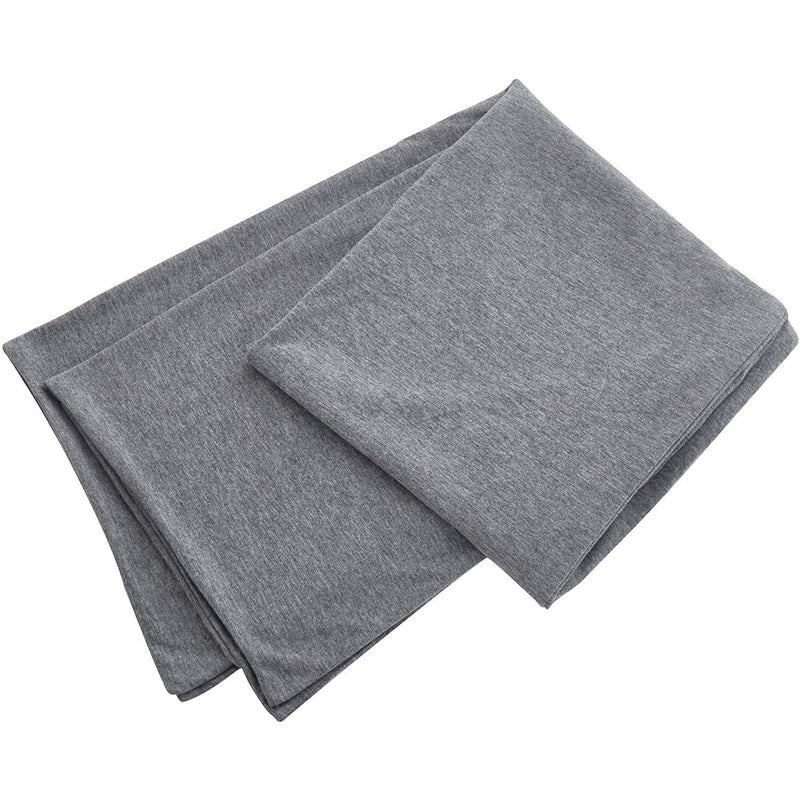 Oubonun 100 Jersey Cotton Body Pillow Cover with Zipper  Luxury Soft Removable Pillow Case  Long Fuzzy  Knitted Grey 21X54