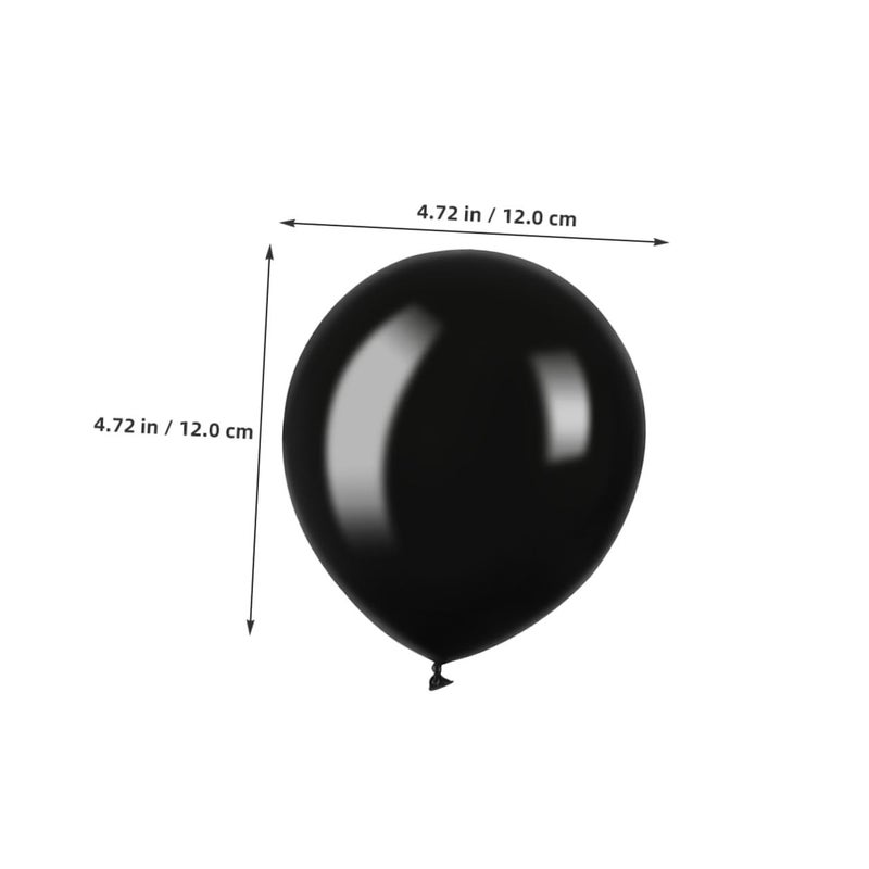 Matte Black 5 Inch Latex Balloons 200 Pack Bulk Party Decorations For Birthday Wedding - Image 3