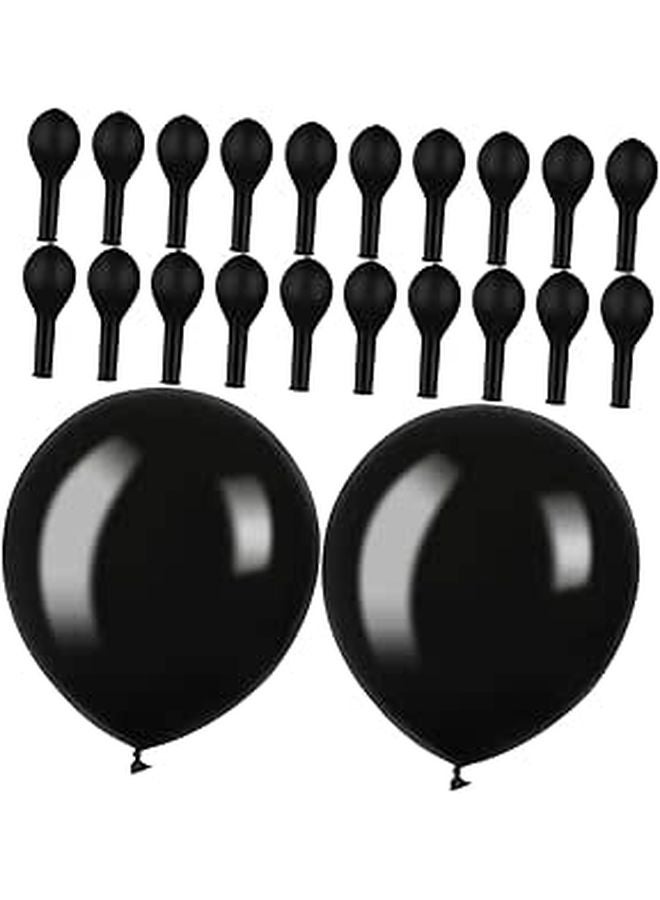 Matte Black 5 Inch Latex Balloons 200 Pack Bulk Party Decorations For Birthday Wedding - Image 1