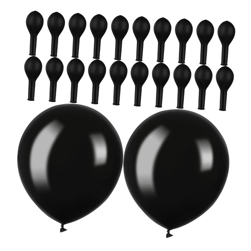 Matte Black 5 Inch Latex Balloons 200 Pack Bulk Party Decorations For Birthday Wedding - Image 2