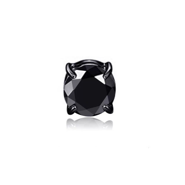 Unisex Zircon Magnetic Earrings No Piercing Required 8mm black pair (two price) 