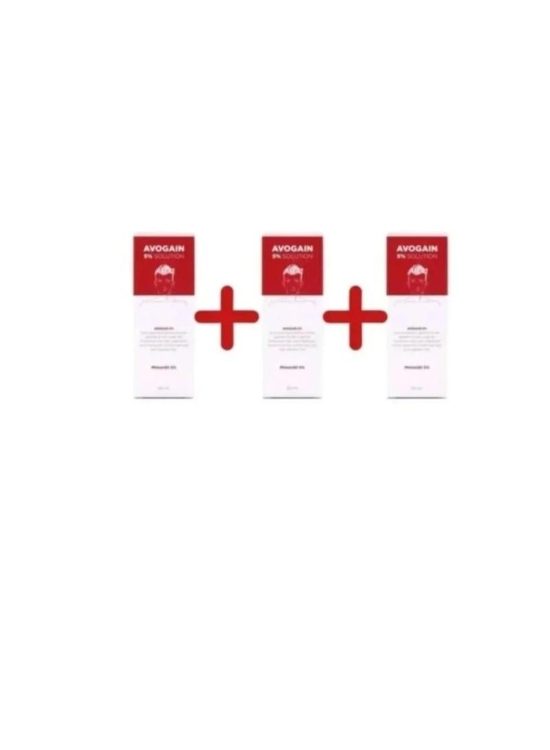 Avalon Avogen Spray Set 5% Minoxidil, Topical Solution Prevents Hair Loss and Regrows Hair, Pack of 3, 50x3ml  - Image 2