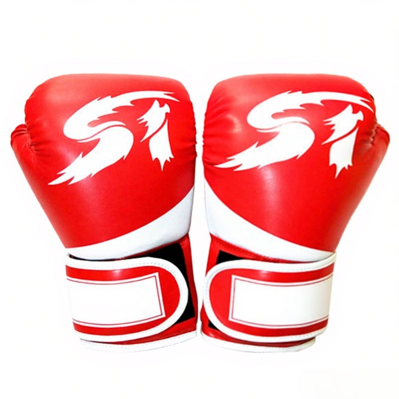 Kids Boxing Gloves: Red Premium PU Leather With Thick Foam Padding - Thumb-Lock Design Kick Boxing Training Gloves for Kids Age 3 to 10 Years Old - Image 4