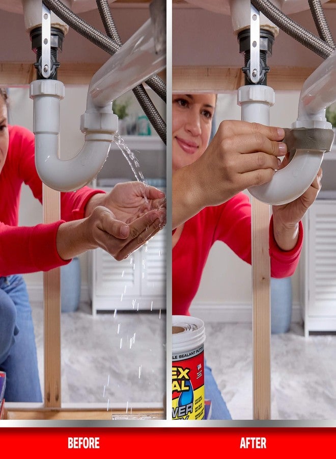 Flex Seal Power Putty, Moldable Waterproof Rubberized Sealant, Instantly Fills Gaps, Cracks, or Holes, Removable Reusable, Works Underwater, Pipes, Marine, Auto, RV, Metal, Plastic, Wood, Gray 16 oz - Image 4