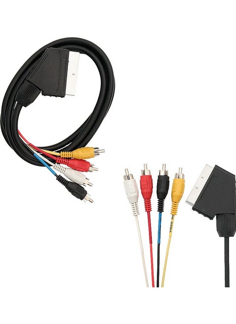 Scart 4 Rca 1.2 Meter 8mm Cable