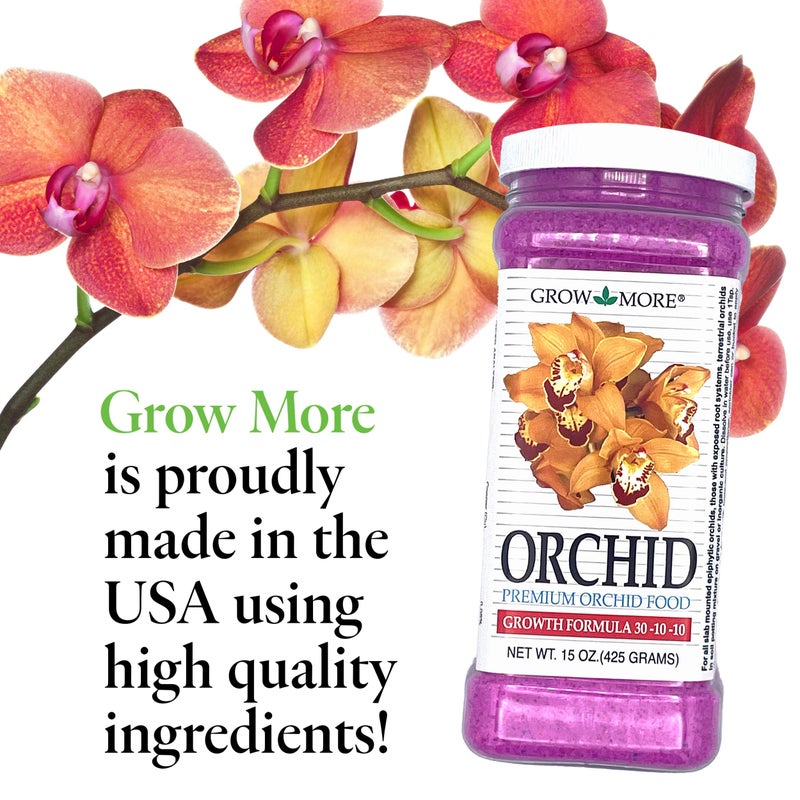 Grow More Premium Growth Formula 30-10-10 Orchid Food Fertilizer - 15oz Water Soluble Orchid Fertilizer for Robust Growth & Vibrant Blooms - High Nitrogen Fertilizer Orchid Plant Food - Image 4