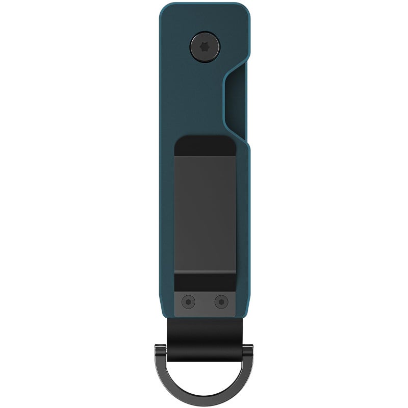 TUXON Key Organizer For Men - Compact Metal Key Holder | Minimalist Innovative Keyholder | Smart Keychain Secures 1-5 Keys (BLUE) - Image 3