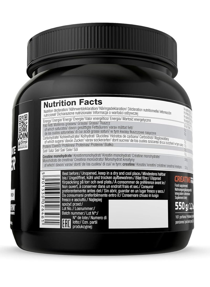 Olimp Sport Nutrition Creatine Monohydrate – Unflavored, 550g Powder | 3g Pure Creatine Per Serving for Training & Energy Support - Image 2