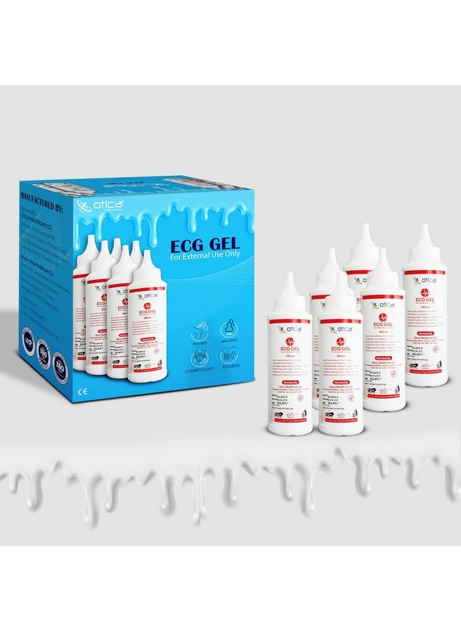 أوتيكا جل الموجات فوق الصوتية لتخطيط كهربية القلب وتخطيط كهربية الدماغ والتصوير الفيزيائي 250 مل (جل شفاف، عبوة من 6 قطع)  - Image 1