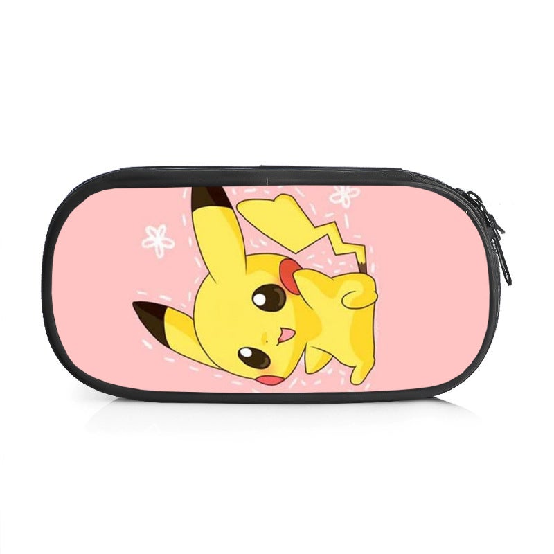 Pikachu Large Capacity Pencil Case Pencil Case Stationery Case Cosmetic Bag Cosmetic Bag Can Support A Generation Of Hair - Image 4