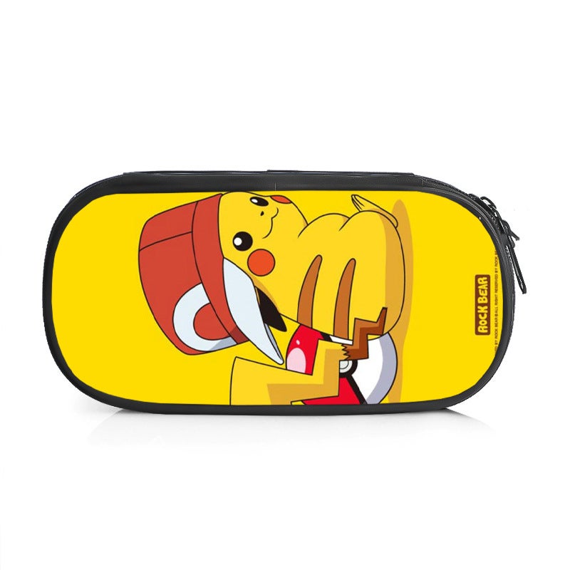 Pikachu Large Capacity Pencil Case Pencil Case Stationery Case Cosmetic Bag Cosmetic Bag Can Support A Generation Of Hair - Image 1