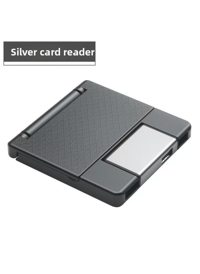 Generic - Multi-function OTG Card Reader SD TF Memory Card U Disk Storage Box For Apple Mobile Phone Type-c Expansion-Color:Silver (chinese Packaging) - Image 1