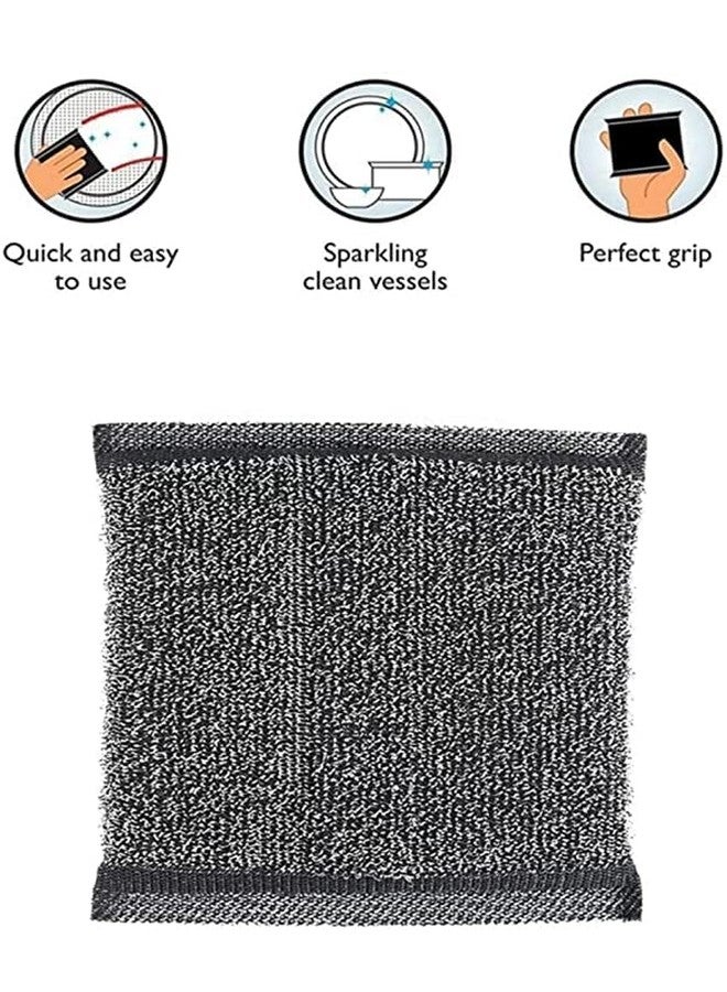 AGNIRVA Scratch Proof Kitchen Utensil Scrubber Pad Heavy Duty Steel Loop Scrubbing Pads for Dishwashing Utensil Cleaning Steel Sponge Scrubber for Dishwash Platform Tiles Sponge Scrubber (Pack of 6) - Image 5