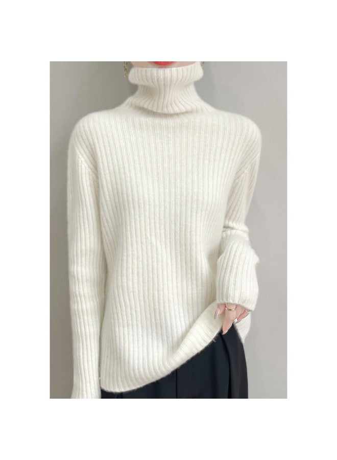 XINYANG One-Piece Seamless Turtleneck 100% Wool Sweater Thick Women'S 2025 Autumn Sweater - Image 3