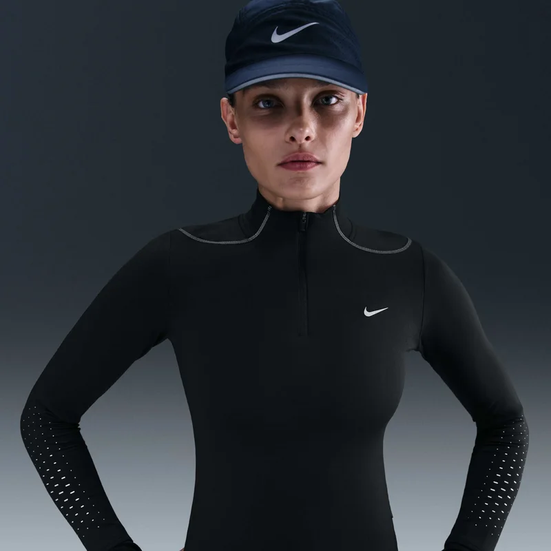 Nike Black Women's Swift Therma-FIT 1/4-Zip Running Top for Women | Best Price UAE