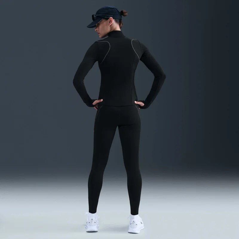 Nike Black Women's Swift Therma-FIT 1/4-Zip Running Top for Women | Best Price UAE