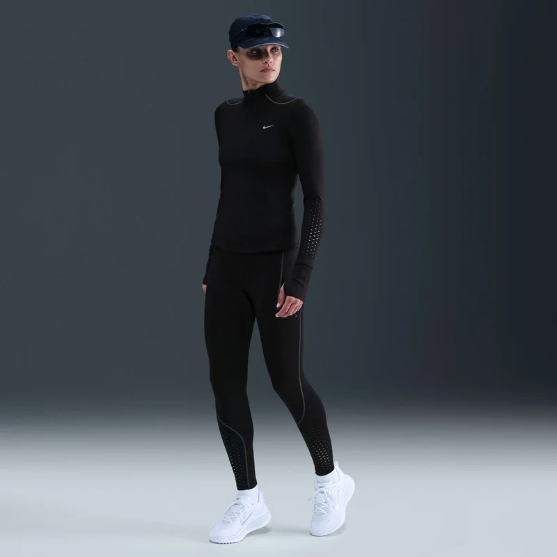 Nike Black Women's Swift Therma-FIT 1/4-Zip Running Top for Women | Best Price UAE