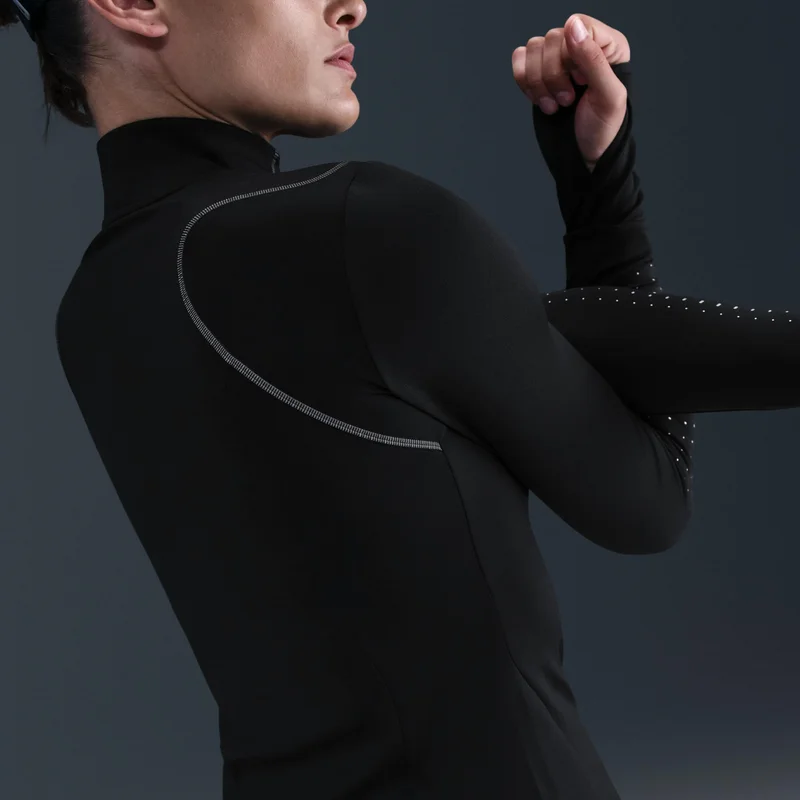Nike Black Women's Swift Therma-FIT 1/4-Zip Running Top for Women | Best Price UAE