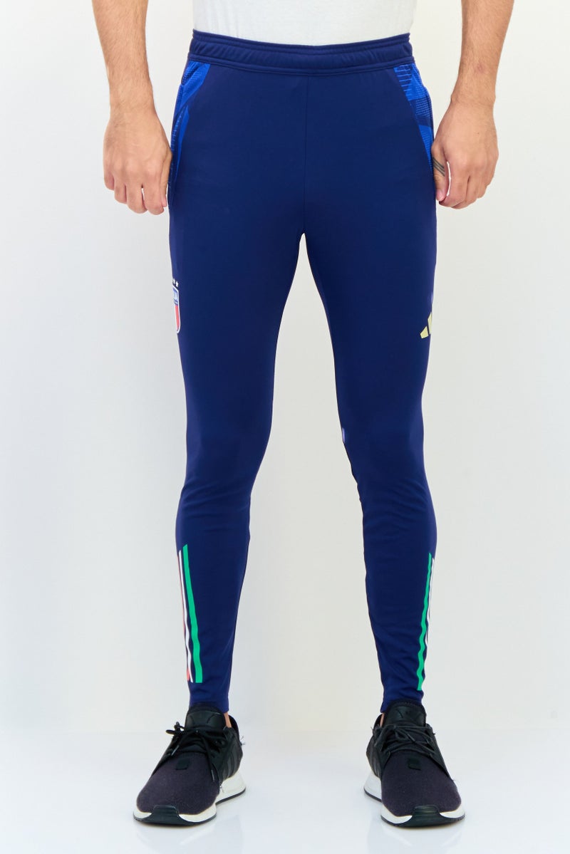 Adidas Men Sportswear Fit Italian Football Pants, Navy Blue  - Image 1