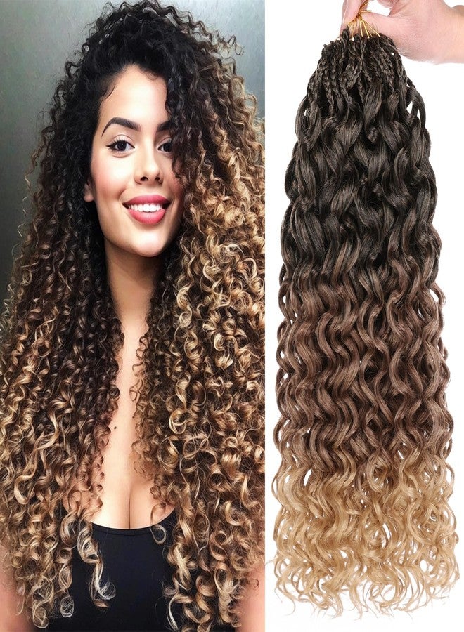 Xtrend 18 Inch Gogo Curl Crochet Hair 8 Packs Ocean Wave Crochet Hair Pre Looped Water Wave Curly Goddess Box Braids Crochet Hair Synthetic Beach Curl Braiding Hair for Women (16Strands/pack 1B3027#) - Image 1