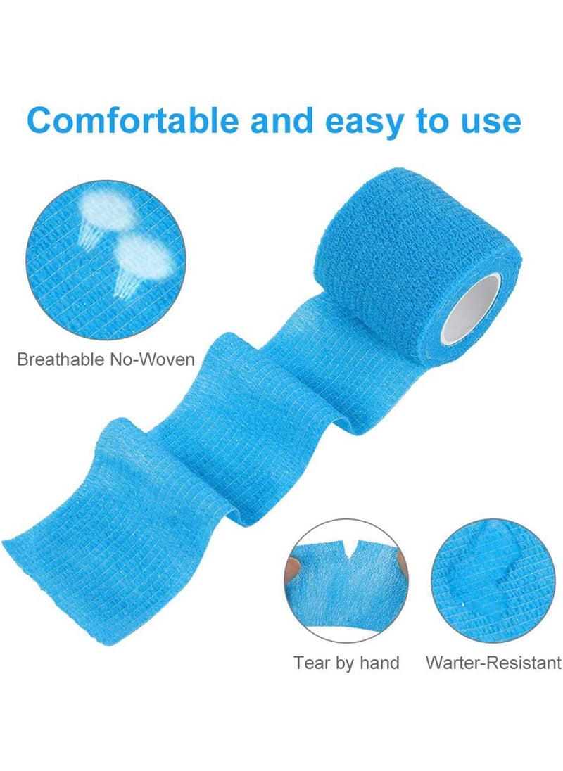 Generic Cohesive Bandages 12 Rolls 10 Colour Self Adherent Non Woven Bandage Wrap Pet Vet Elastic Sports Water Repellent Breathable for Wrist Ankle Strains Sprains Swelling  - Image 3