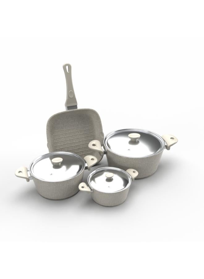 توب شيف مجموعة من 7 قطع أواني طهي من الجرانيت - Image 3