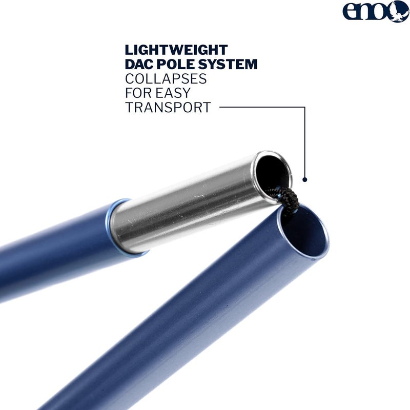 ENO Fuse Tandem Hammock System Colour Slate Lightwieght Fuse Spreader Bars, Two Hammocks Side by Side Dac Grren Anodised Aluminium Alloy Eliminates Enviro Damage Weight 277 g - Image 4