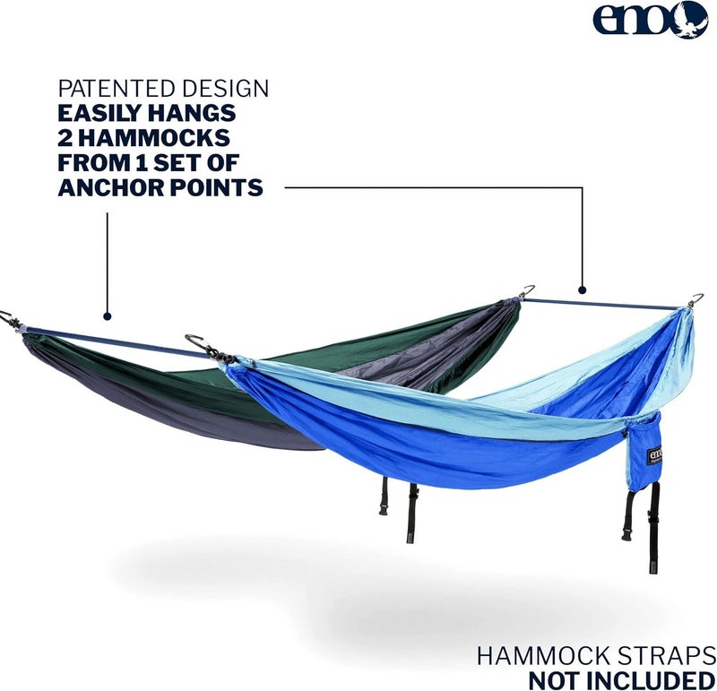 ENO Fuse Tandem Hammock System Colour Slate Lightwieght Fuse Spreader Bars, Two Hammocks Side by Side Dac Grren Anodised Aluminium Alloy Eliminates Enviro Damage Weight 277 g - Image 3