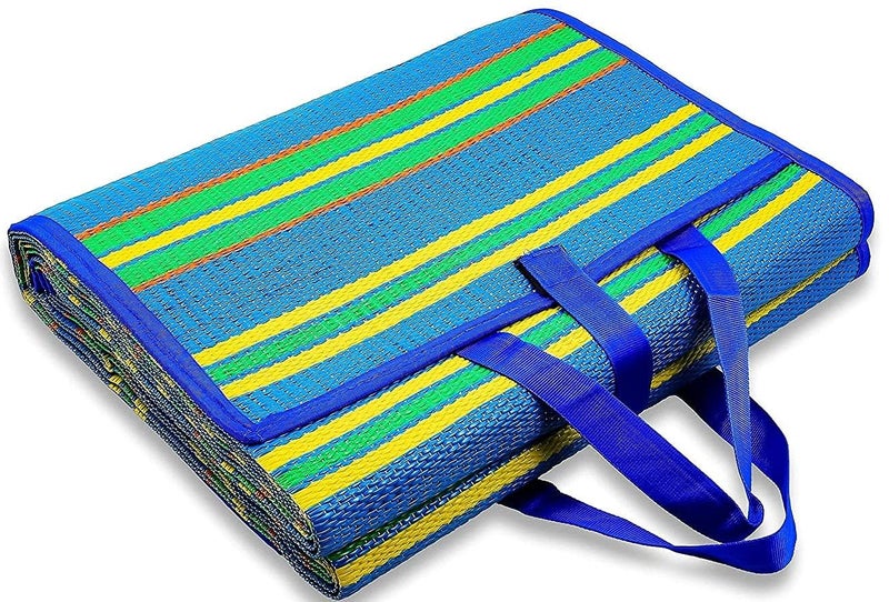 AYUS Foldable Plastic Floor Mat Multicolor,(Chatai) Mats for Home, Perfect for Picnics, Beaches, Outings, Weather-Proof Mold/Mildew Resistant Floor Carpet (4 X 6 (Feet), Foldable) - Image 1