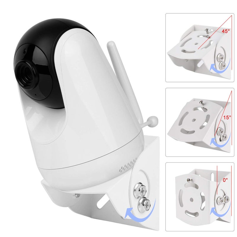 Uogw Baby Monitor Mount - Compatible with VAVA Baby Monitor Camera VA-IH006/VA-IH009/Hipp, Adjustable Angle Wall Mount Bracket, Aluminum Alloy Material (White) - Image 3