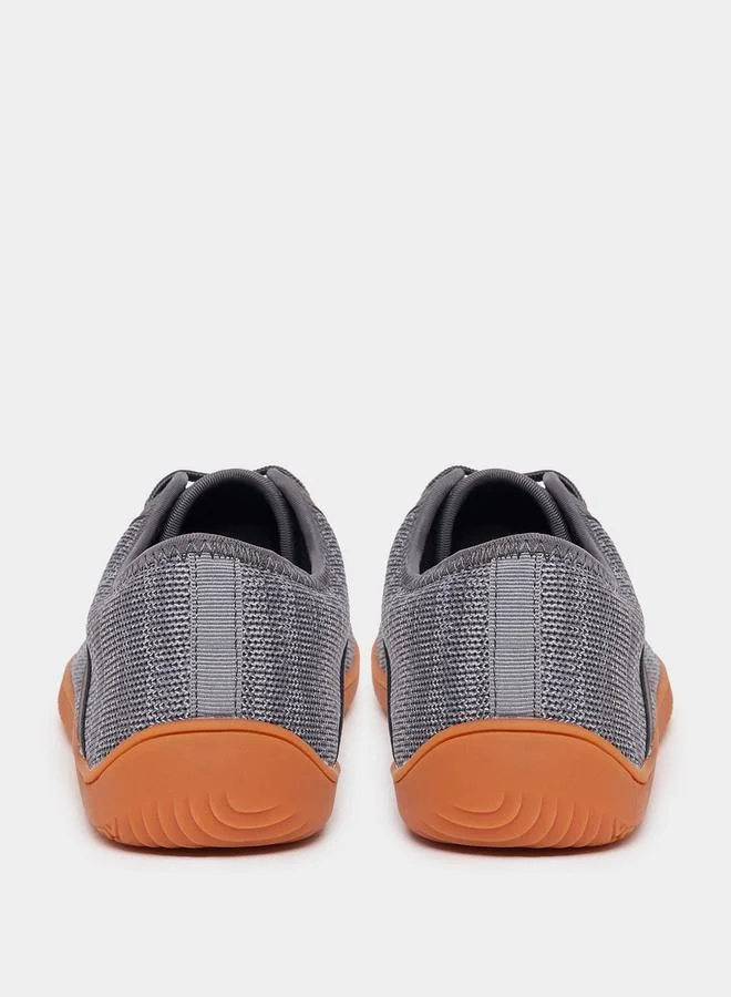 Styli Knitted Lace Up Lightweight Sneakers
