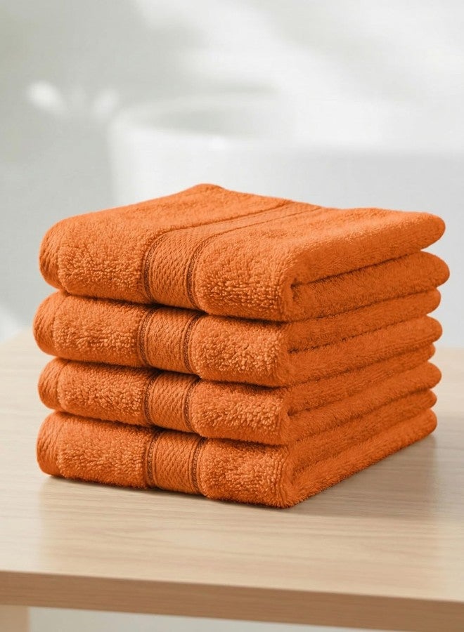 Monte Carlo Essential 100% Cotton Face Towel Set 4 Piece | 400 GSM Lightweight & Quick Dry | Soft Absorbent Small Towels 30x30 cm | Daily Use Bathroom Face Towels (Jasper) | Oriole - Image 1
