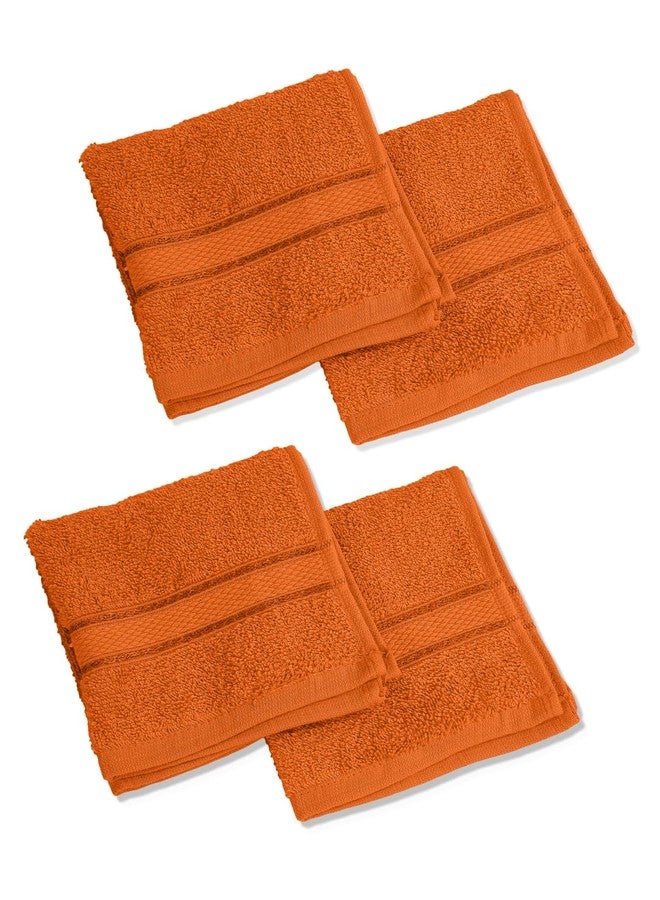 Monte Carlo Essential 100% Cotton Face Towel Set 4 Piece | 400 GSM Lightweight & Quick Dry | Soft Absorbent Small Towels 30x30 cm | Daily Use Bathroom Face Towels (Jasper) | Oriole - Image 4
