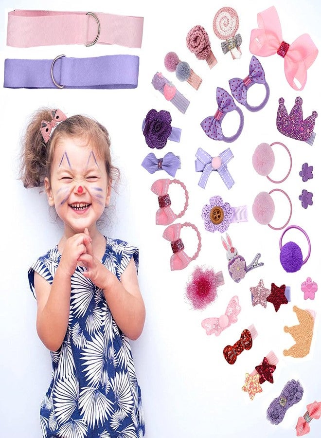 kapimo 36 pcs Hair Clips for Baby Girls Toddlers Assorted Stylish Fashion Kids Hair Accessories Gift Set Box (Pink Purple) - Image 5