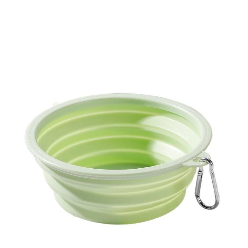 Collapsible 350 ml Silicone Pet Bowl Portable for dogs cats Travel walks and outdoor feeding with Design Design and Silicone Build in Green Work - Image 1