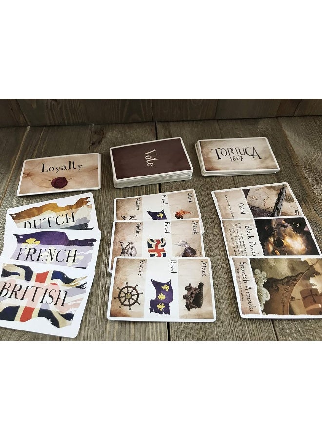 Facade Games لعبة لوحية تورتيغا 1667، لعبة نهب الكنز من بطاقات، استراتيجية، خداع، وحظ لـ 2-9 لاعبين - Image 1
