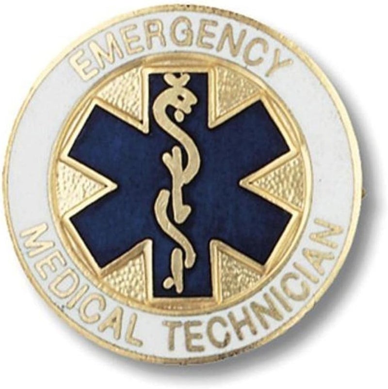 Prestige Medical Emergency Medical Technician Emblem Pin - Star of Life