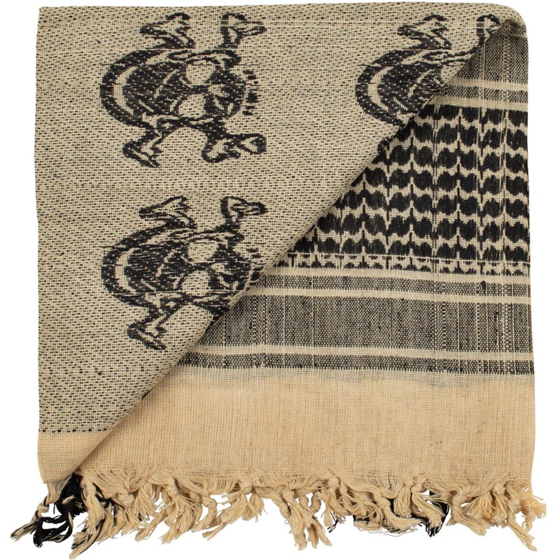 Fox Outdoor Products Tactical Shemagh, Tan/Skulls,One Size - Image 3